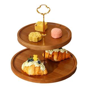 中式甜品台展示架摆件订婚蛋糕托盘多层点心架茶点盘冷餐茶歇摆台