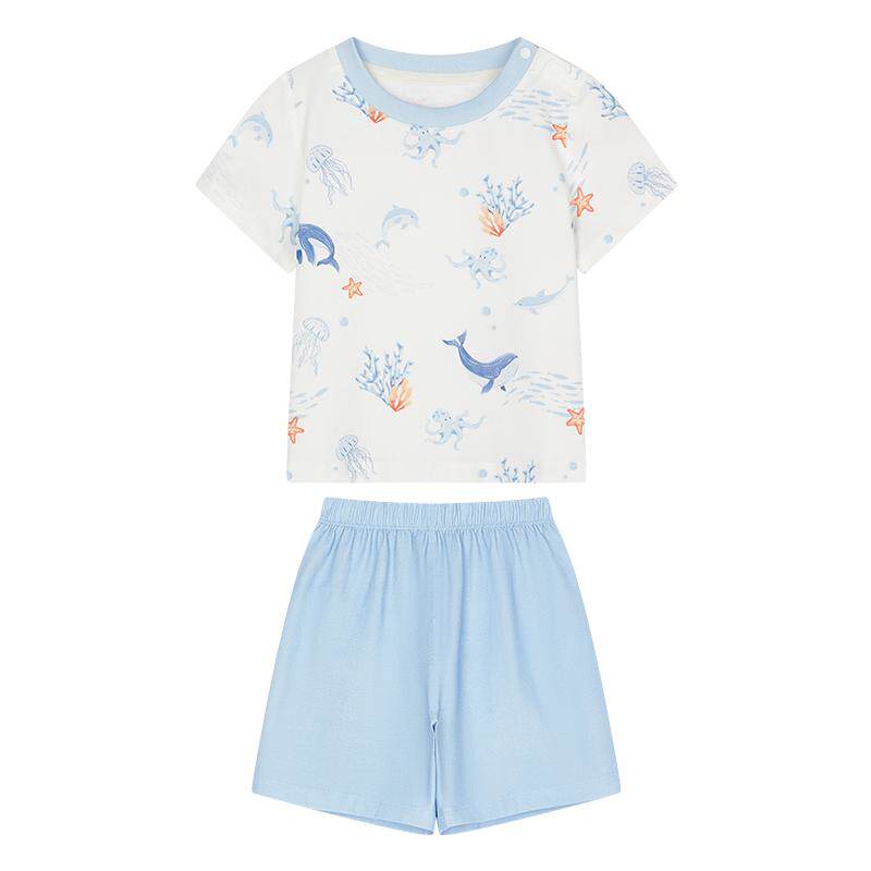 ibaby×outlast太空舱恒吸湿速干短袖儿童家居服男女童睡衣套装