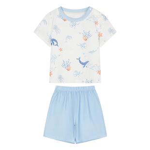 ibaby×outlast太空舱恒吸湿速干短袖儿童家居服男女童睡衣套装
