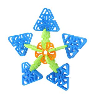 儿童大号加厚立体雪花片几何拼图塑料拼插积木益智拼装玩具3-6岁