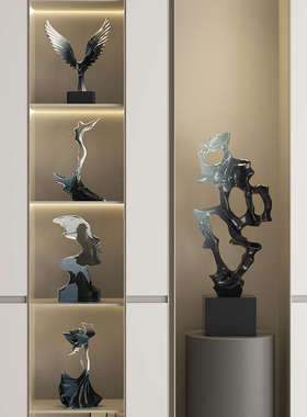 玄关壁龛艺术摆件高级感雕塑客厅电视柜家居饰品样板间办公室软装