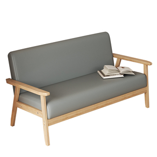 实木日式沙发小户型客厅公寓简易原木风单人双人椅出租屋小型简约