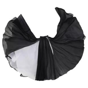 人世间古典舞蹈裙两面穿双层开叉720度大摆裙现代舞广场舞半身裙