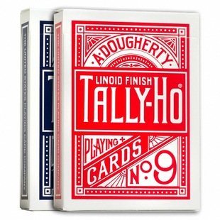 TALLY-HO进口扑克纸牌TH练习牌变魔术圆背扇背花切娱乐掼蛋斗地主