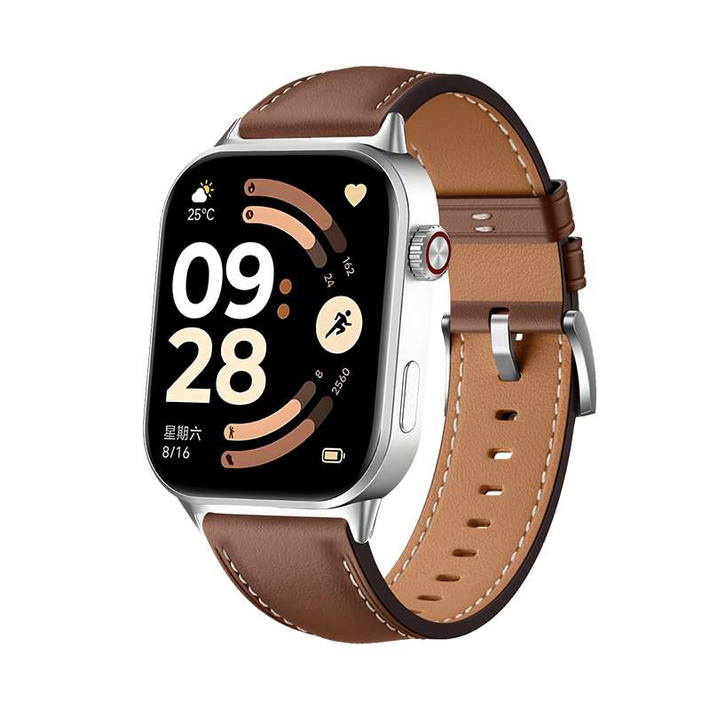 适用于红米手表6表带真皮Redmi watch5/4皮质腕带xiaomi智能小米手环9Pro高级感8Pro新款替换表链配件男女