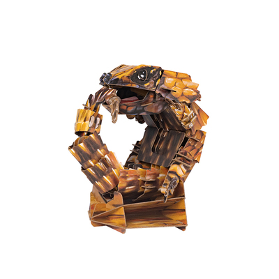 梦巴格南非犰狳蜥立体拼插仿真