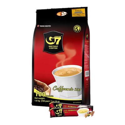 G7越南三合一速溶咖啡100包装袋装1.6kg量贩装学生办公即冲咖啡