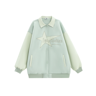 INSstudios星星LOGO麂皮绒棒球服