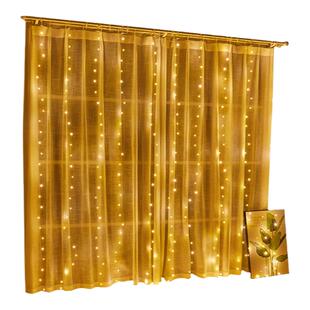 LED窗帘灯氛围灯网红瀑布灯卧室家用ins风窗边装饰满天星挂灯串灯