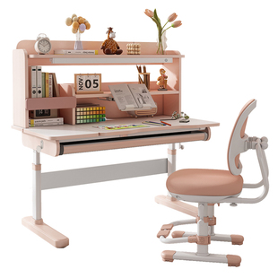实木儿童学习桌可升降家用书桌小学生家用写字桌子专用课桌椅套装