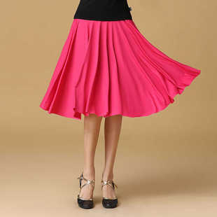 裙长裙中裙大摆裙子交谊套裙女 舞裙舞蹈裙半身裙裤 新款 广场舞服装