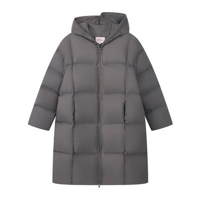 连帽三防泡芙型长款羽绒服