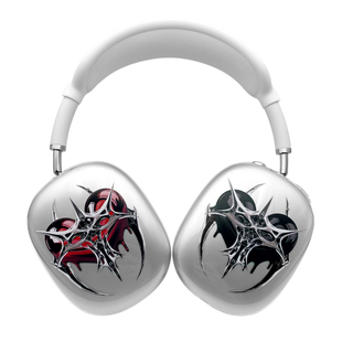 揪咪Chummy原创【炽黯双生】Airpodsmax1、2代保护套配饰苹果头戴式耳机保护软壳潮酷银色爱心午夜色金属风