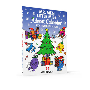 【自营】奇先生妙小姐官方倒数日历 24册 圣诞节新年节日礼品故事书 Mr Men & Little Miss Advent Calendar 24 small pockets