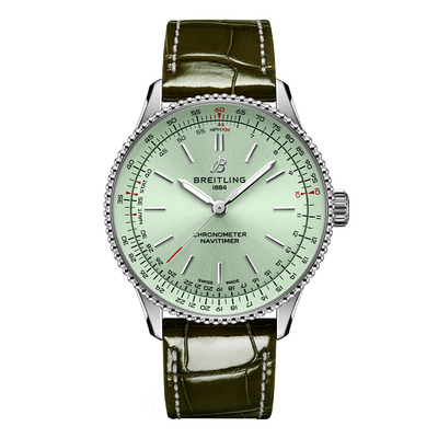 百年灵航空计时薄荷绿女士手表