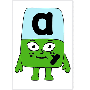 字母积木Alphablocks动画贴画教具26个英语卡片自然拼读学习词根