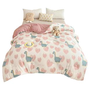 A类3D安抚豆豆被子冬被加厚单人春秋被宿舍大豆纤维棉被芯25新款