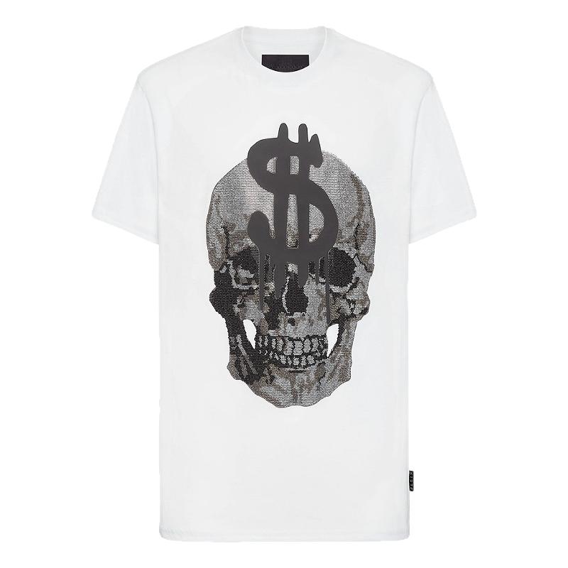 【特惠】PHILIPP PLEIN 男士骷髅头圆领短袖T恤