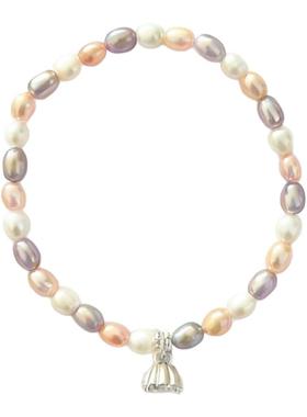 淡水珍珠999纯银手链送女友