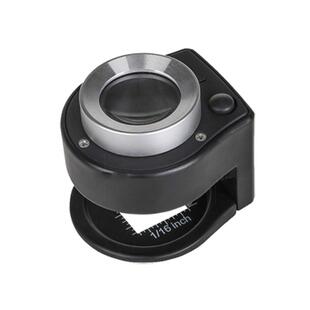 放大镜60倍看鸽子眼专用10印刷珠宝烟酒鉴定布料带灯高清刻度便携