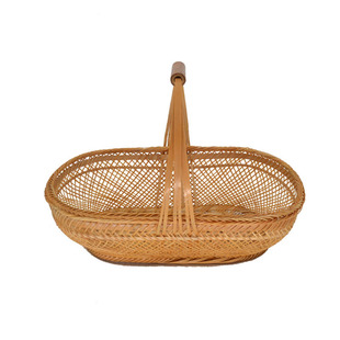 手工竹篮竹编提篮花篮多肉植物摆放篮竹编菜篮礼品篮收纳装饰精编