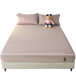 TeenieWeenie纯色60支贡缎长绒棉床笠单件全棉隔脏床罩床垫保护套