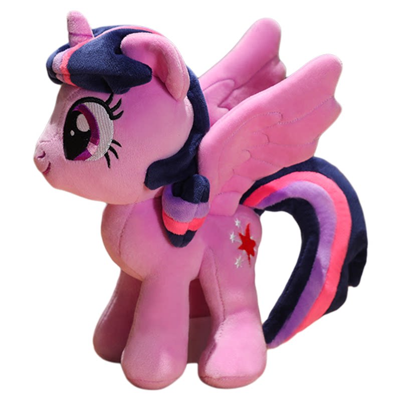 正品小马宝莉公仔毛绒玩具紫悦碧琪独角兽玩偶抱枕娃娃生日礼物女