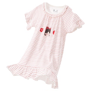 女童睡裙夏季纯棉A类儿童甜美公主风家居服胖宝宝空调服2026新款