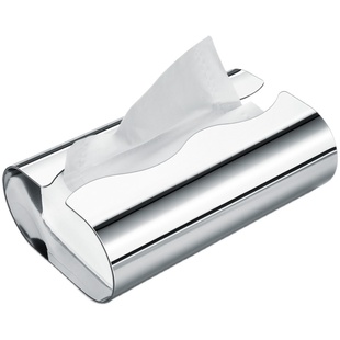 摩登MODERN北欧功能简约家用茶几纸巾收纳盒创意不锈钢抽纸盒摆件