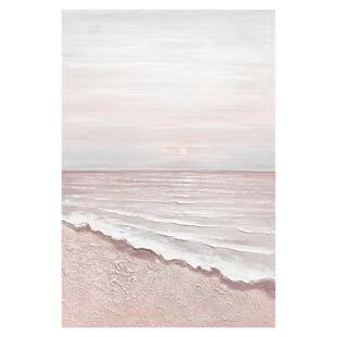 手绘《蒸蒸日上》玄关油画风景客厅装饰画肌理挂画樵家画苑