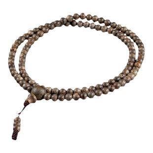 越南芽庄沉香108颗佛珠女男款多圈老料沉香木手链4mm极细木质手串