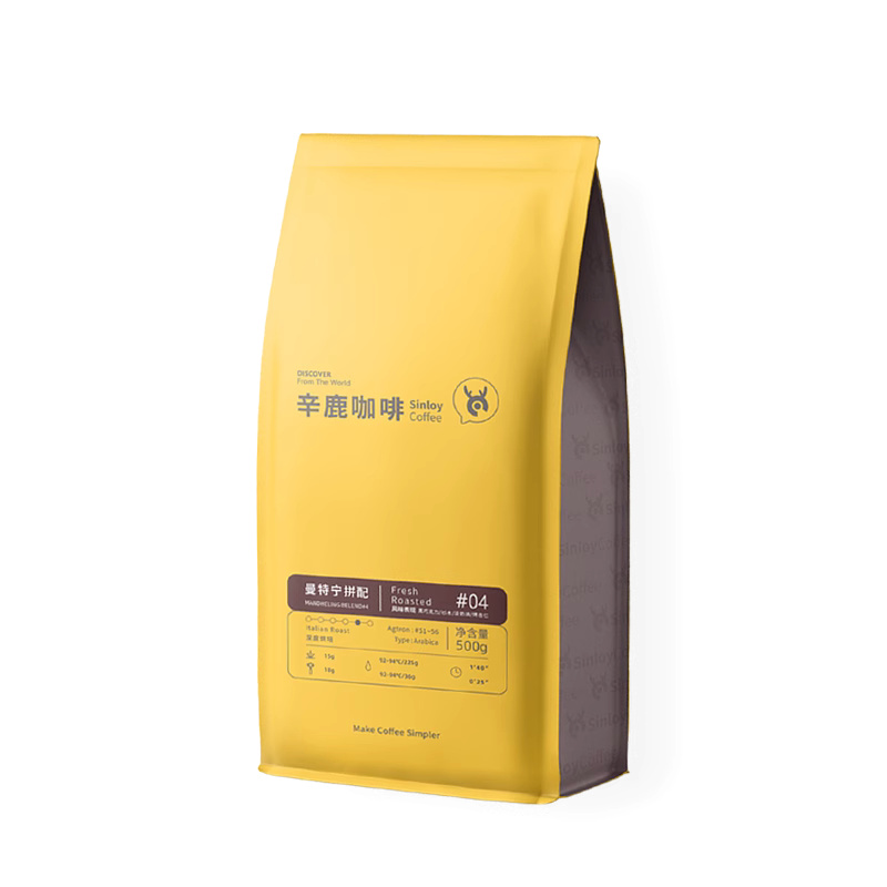 Sinloy辛鹿 曼特宁风味拼配咖啡豆 新鲜烘焙可现磨云南咖啡粉500G