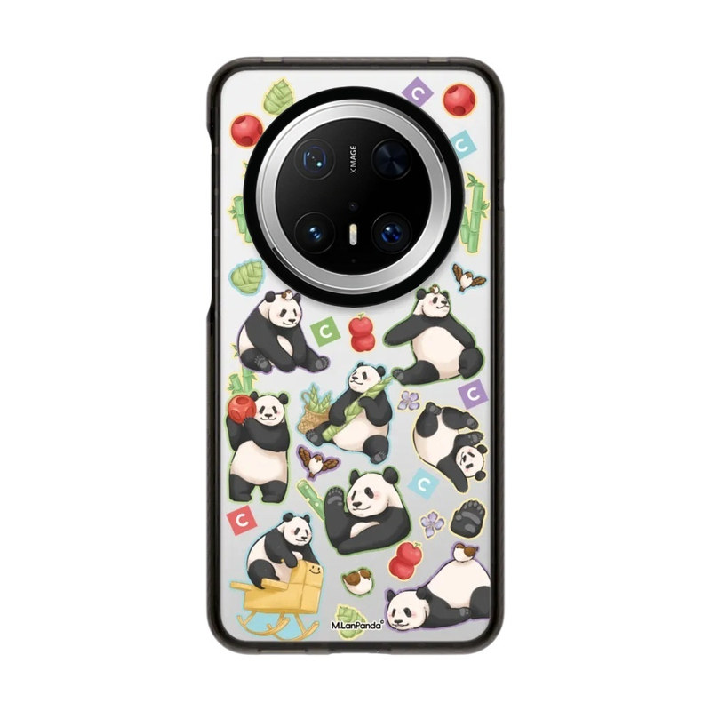可爱熊猫萌兰适用华为mate80Pro max手机壳磁吸Mate70Pro+保护壳60Pro+防摔透明壳卡通可爱