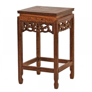 实木小花架鸡翅木中式花几盆景架桌面花卉架子高端