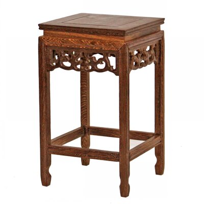 鸡翅木中式办公室桌面小花架