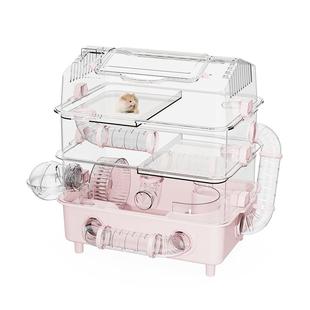 悦小萌仓鼠饲养笼子金丝熊专用超大豪华别墅二层亚克力透明大房子