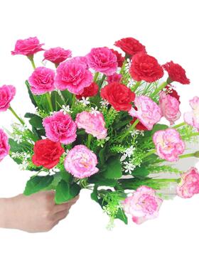 康乃馨仿真花束塑料花装饰