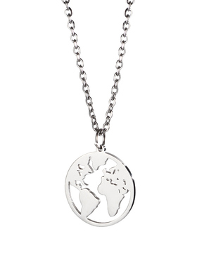 正能量圆牌你的地球个性毛衣链