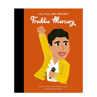 【预售】【小人物,大梦想】英文原版 弗雷迪·默丘里Freddie Mercury 世界名人传记 精装艺术插画绘本 儿童进口英语图书