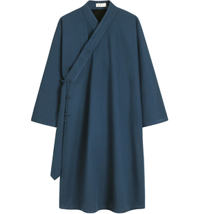武当山道袍中国风汉服长袍加绒传统外套宽松居士服冬季武当派服装