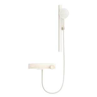 全铜奶白数显恒温花洒套装腰喷过滤简易无顶喷淋浴器浴室浴缸龙头