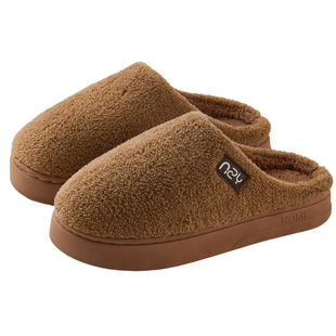 买一送一棉拖鞋男女情侣室内居家用防滑厚底加绒加厚保暖毛绒拖鞋