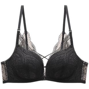 曼妮芬无钢圈双排前扣美背小胸聚拢文胸性感蕾丝露背女士白色内衣