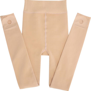 肤色踩脚薄绒加绒秋冬带绒裤袜子春秋薄款弹力紧身连脚打底女肉色