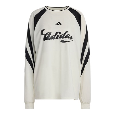 Adidas/阿迪达斯正品W HER LS女士足球风宽松长袖T恤KC4007