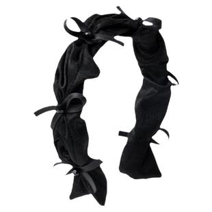 弗弗西FFX[奶油蛋糕]女神发箍气质黑褶皱头箍高级感洋气时尚头饰