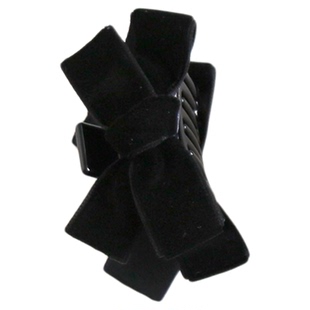 王心凌同款黑色丝绒蝴蝶结发夹侧边夹刘海夹夏季公主头小抓夹头饰