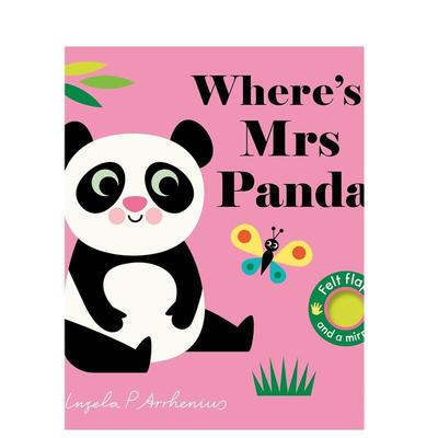 【预售】【毛毡翻翻书】熊猫女士在哪呢？英文儿童趣味进口原版外版书纸板书3-6周岁【Felt Flaps】Where's Mrs Panda?Ingela P