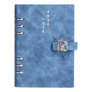 活页本可拆卸笔记本本子大号加厚2022年高颜值国潮日记本a4硬壳工作会议记录本b5商务办公记事本定制可印logo