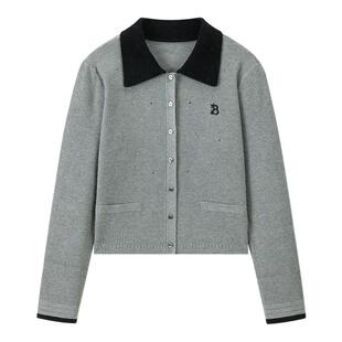 太平鸟女装秋季款拼接线针织开衫外套女品质时尚感A1EDE3513